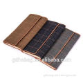 Western Style Suede Grid Long Wallet for Wholesale
